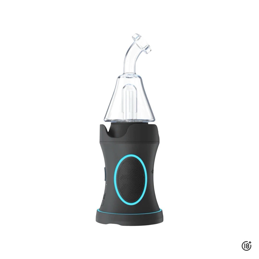 Vista lateral del vaporizador herbal para concentrados Dr Dabber Boost EVO en color negro.
