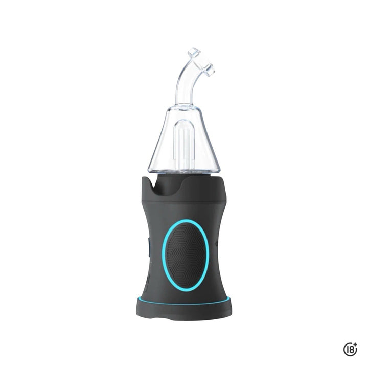 Vista lateral del vaporizador herbal para concentrados Dr Dabber Boost EVO en color negro.