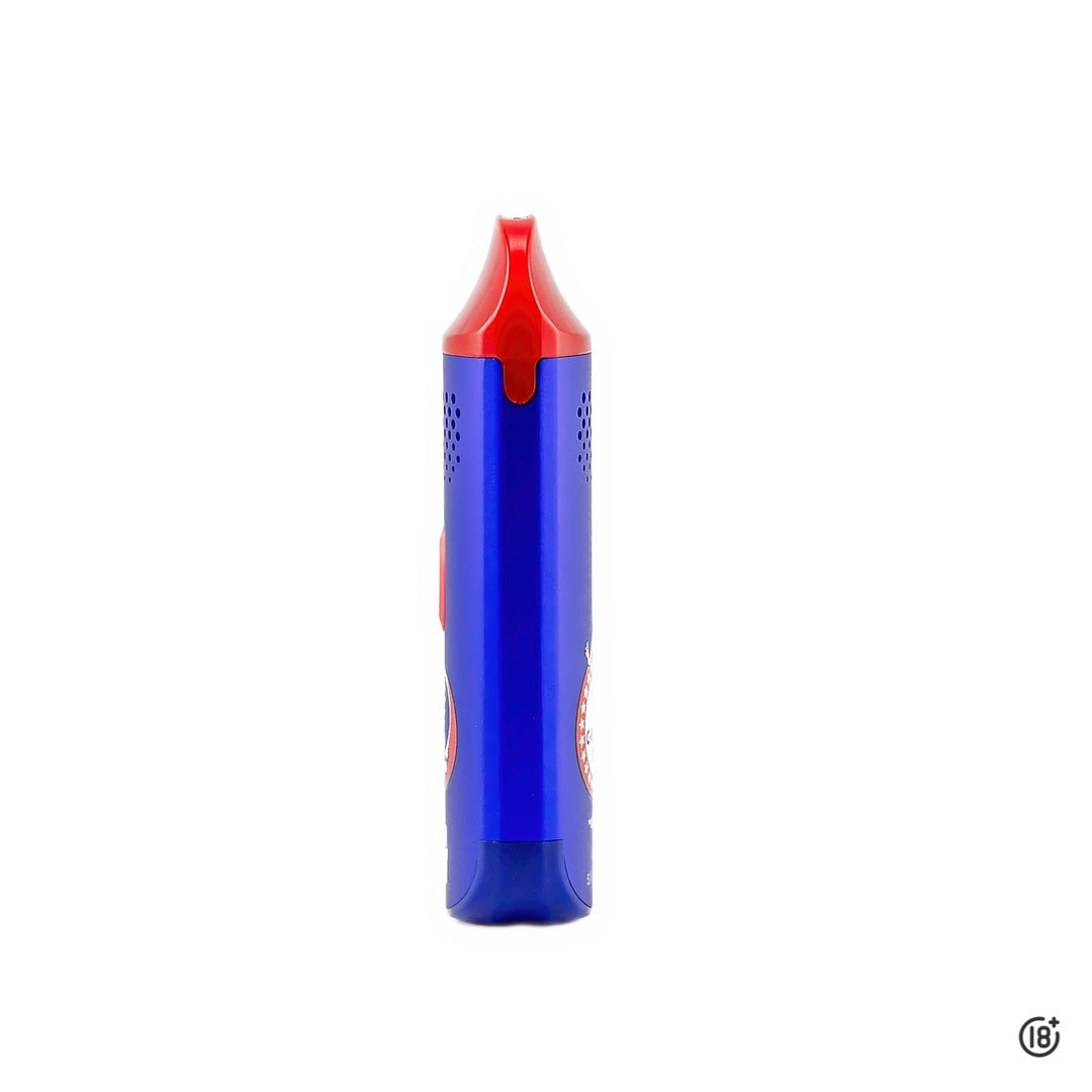 Vaporizador G Pen Dash edición Grateful Dead lateral en color azul con boquilla roja
