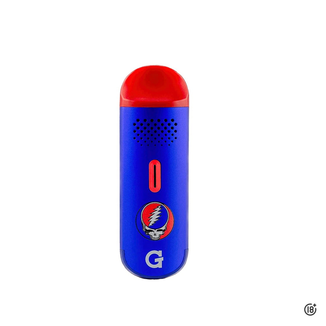 Vaporizador G Pen Dash edición Grateful Dead en color azul con boquilla roja
