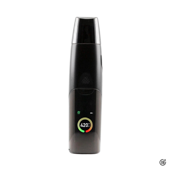 Pantalla OLED del vaporizador G Pen Elite 2 que muestra temperatura, batería y configuraciones.