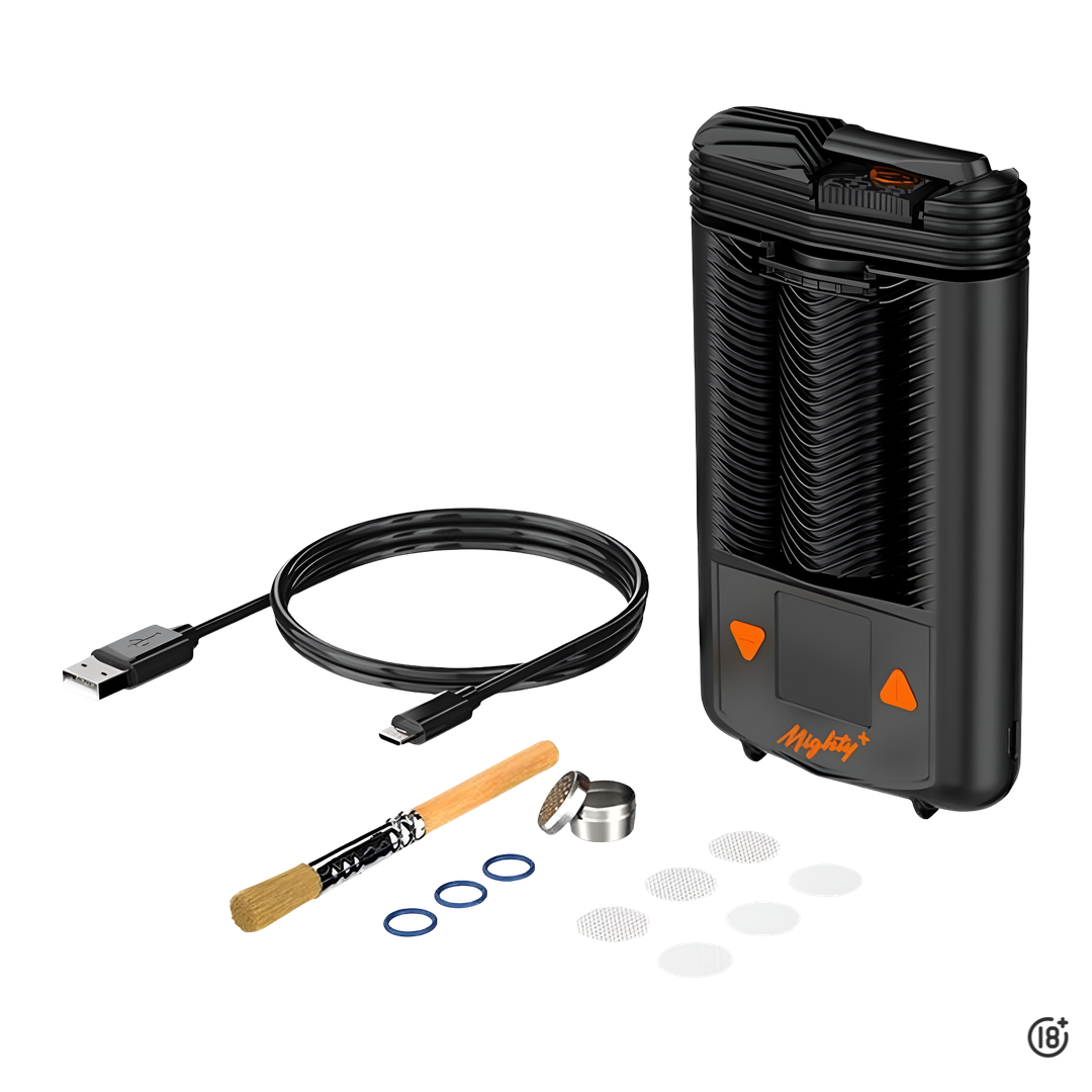 Kit completo del vaporizador Mighty+ con accesorios originales Storz & Bickel.