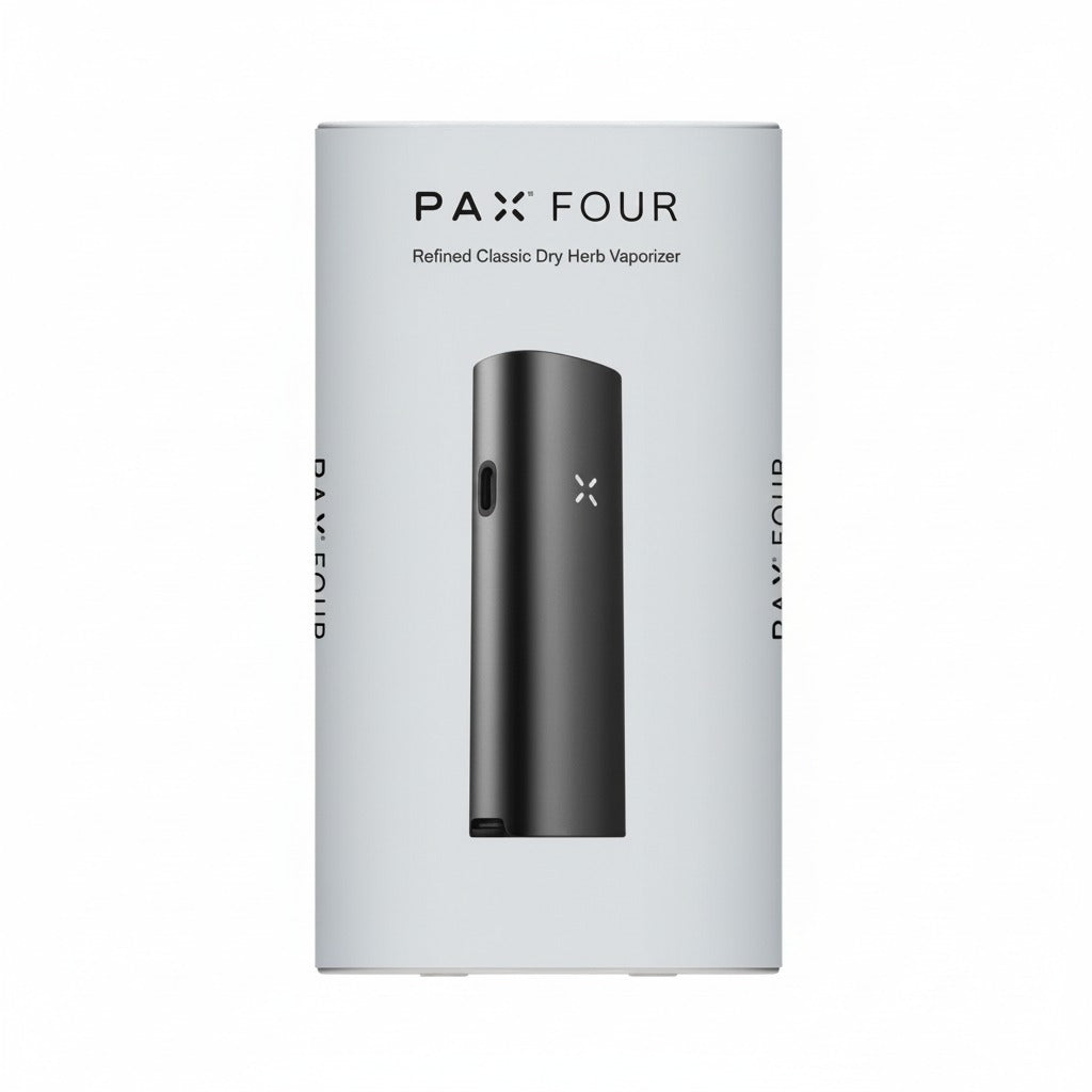 PAX FOUR Onyx — empaque oficial con vaporizador de hierbas secas