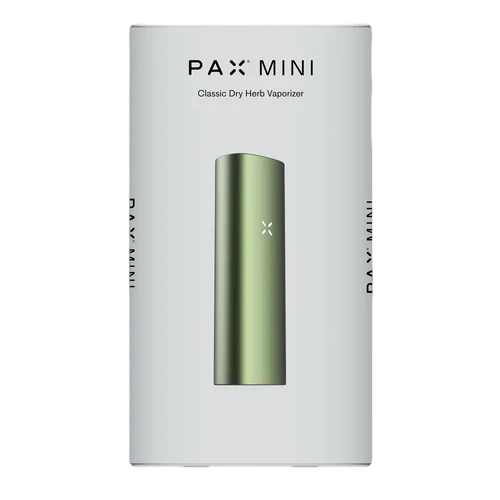 Caja original del vaporizador PAX Mini Greenstone empaque oficial