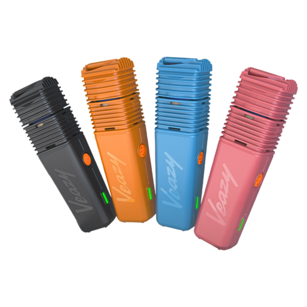 VEAZY Storz Bickel cuatro colores Charming Pink Dynamic Blue Inspiring Orange Alluring Black frontal