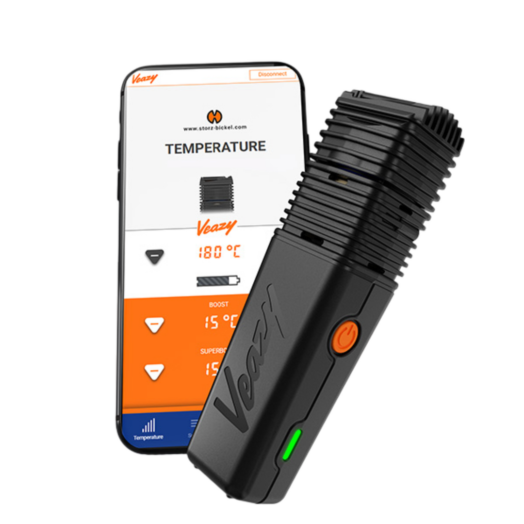 VEAZY Storz Bickel conectado Web App Bluetooth control temperatura 180 grados Booster