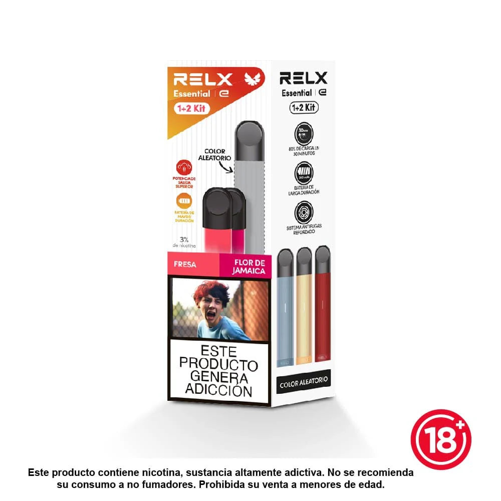 RELX Essential 1+2 Kit · Sistema Recargable