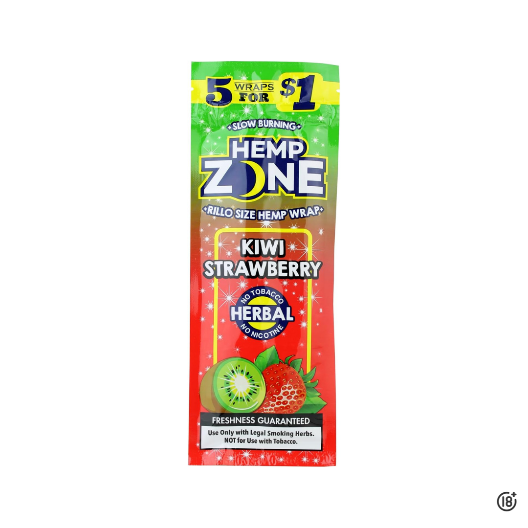 Blunts Hemp Zone sabor Kiwi Strawberry, ideal para una experiencia herbal fresca y frutal.