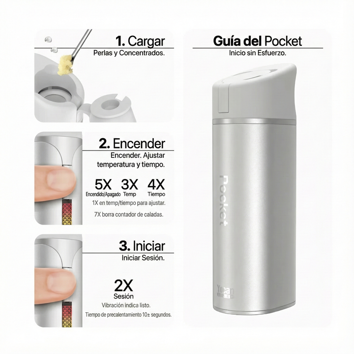 Puerto USB-C del Yocan Black Pocket con carga pass-through y batería 1400mAh