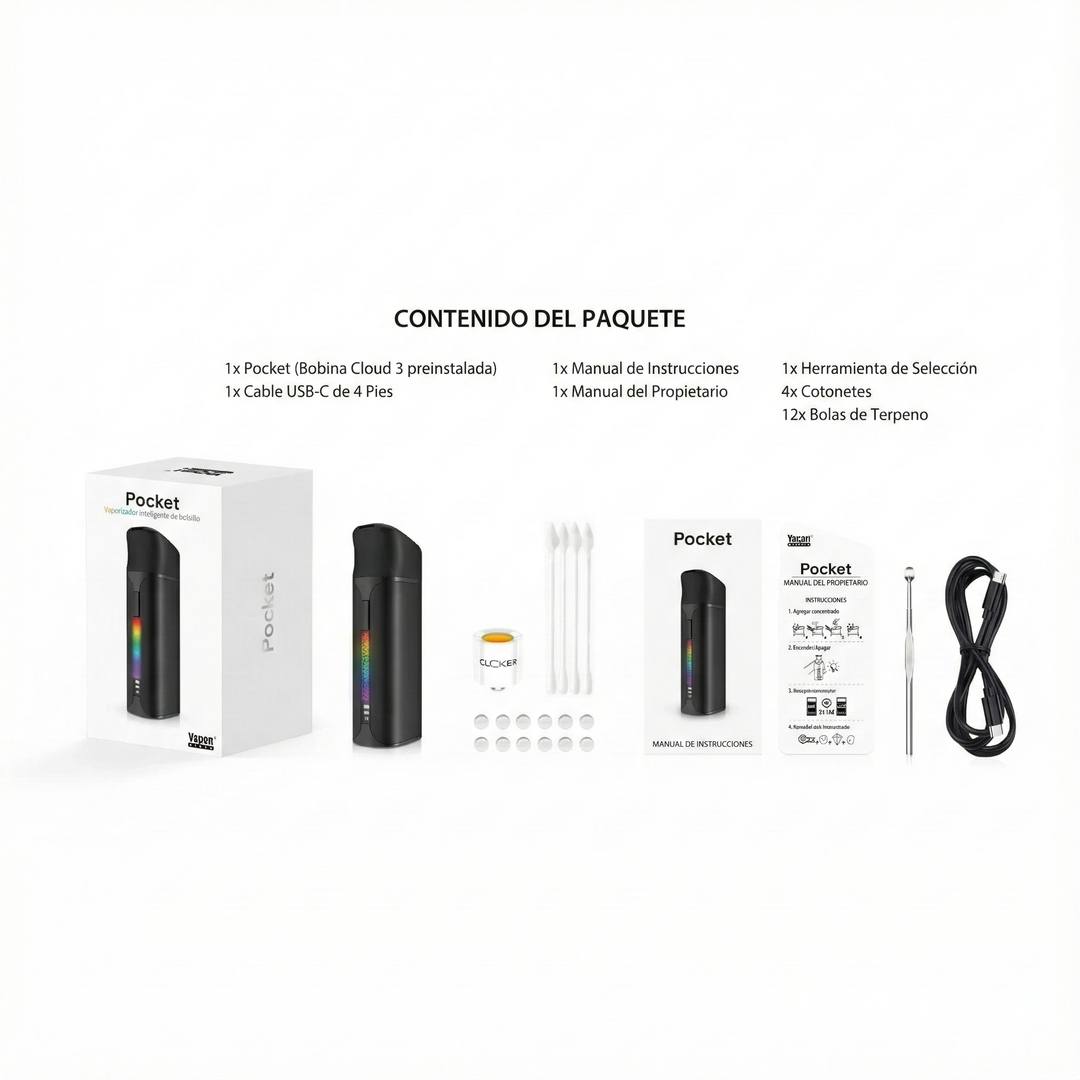 Yocan Black Pocket – Vaporizador de Concentrados con Cámara Cerámica Cloud 3