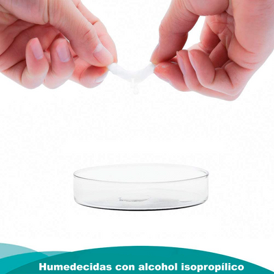 Pañitos húmedos con alcohol