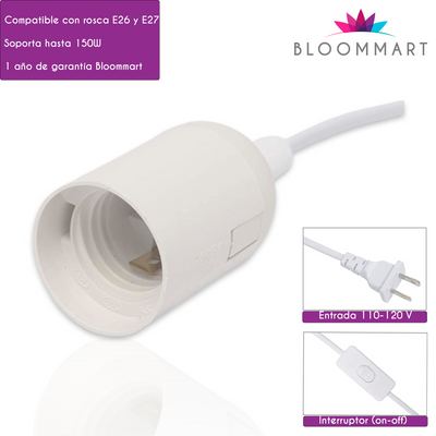 Cable de luz para bombillas E26-E27